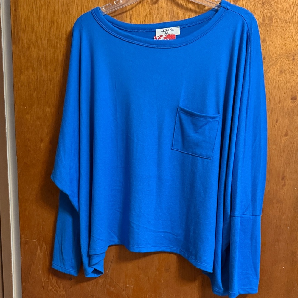 Zenana Outfitters Vibrant Blue Long Sleeve Top